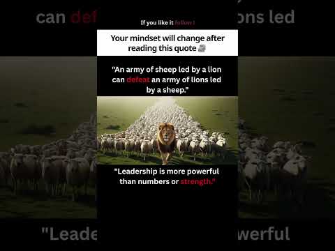 An army of sheep led by a lion #quotes #life