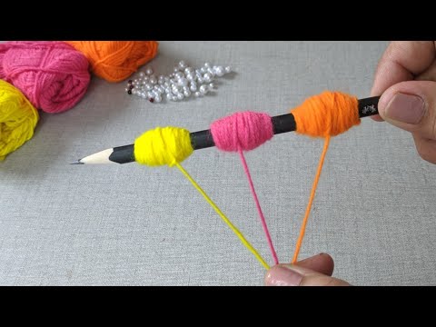 It's so Beautiful !! 2 Amazing Hand Embroidery flower design trick.2 Super Woolen flower design idea