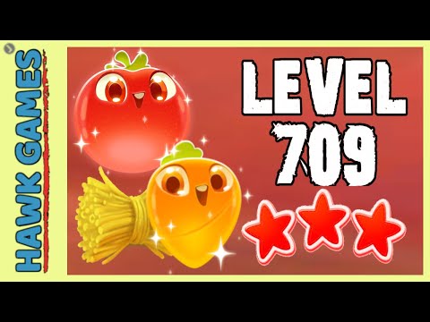 Farm Heroes Super Saga Level 709 Hard - 3 Stars Walkthrough, No Boosters