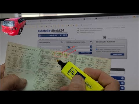 🚗 Fahrzeug ermitteln am Fahrzeugschein HSN 2.1 TSN 2.2 Model Nummer PS KW Baujahr Golf VII 1.2 TSI