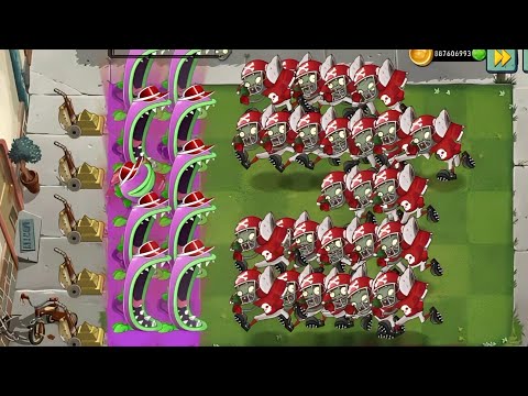 Plants vs Zombies2 25 New random plants max level vs 50 zombies// pvz2 funny video