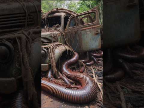 in forest a broken car #bzb,#bzbartist@bzbartist