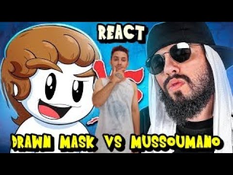 REACT - Drawn Mask Vs. Mussoumano - Batalha de Youtubers