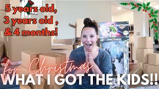 WHAT I GOT MY KIDS FOR CHRISTMAS 2023 (5, 3, & 4 months) 🎄PART 3! unbox christmas presents with me!