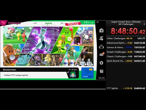 Super Smash Bros. Ultimate - All Challenges (No Online) 8:48:50 (WR)