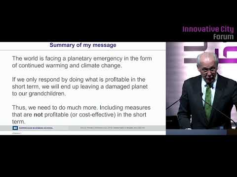 【ICF2019】Jørgen Randers “Global development on a finite planet towards 2050” - Keynote Address 1