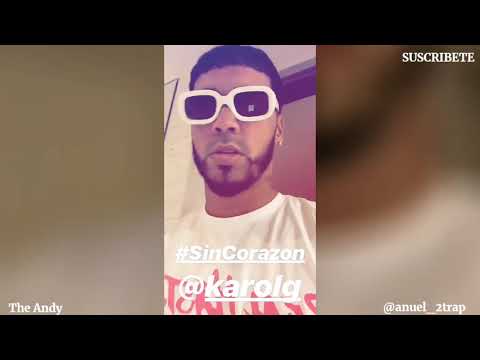 Anuel aa Reaccionando al nuevo álbum de KarolG " OCEAN "(Cantando Bebesita )