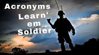 25 Key US Army Acronyms Every New Soldier Must Know