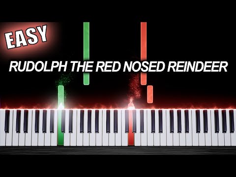 Rudolph The Red Nosed Reindeer - EASY Piano Tutorial by PlutaX