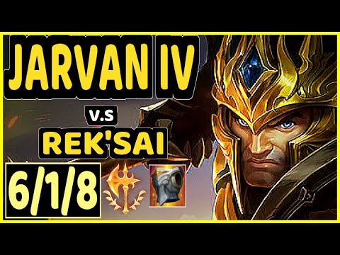 KIREI (JARVAN IV) vs REK'SAI - 6/1/8 KDA JUNGLE CHALLENGER GAMEPLAY - EUW