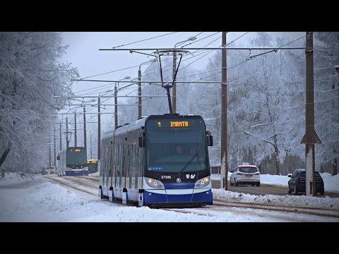 TRAMS in RIGA, LATVIA | Classic Tatra and modern Škoda | 2022
