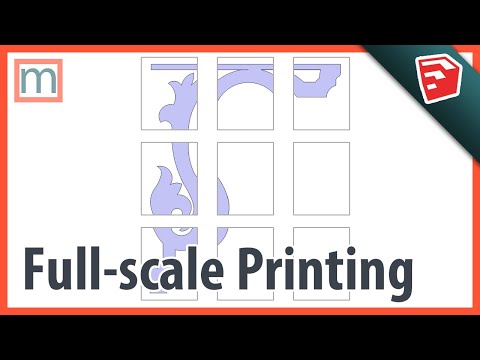 Full Scale 1:1 Printing from SketchUp | Multi-page output