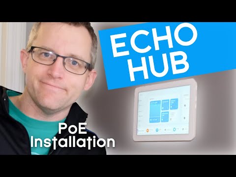 Wall mounting the new Echo Hub with PoE (Power over Ethernet)