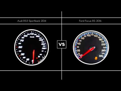 Audi RS3 2014 VS Ford Focus RS 2016 - Acceleration 0-200 Km/h
