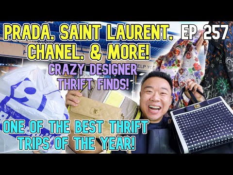 PRADA, SAINT LAURENT, CHANEL, & MORE! CRAZY DESIGNER THRIFT FINDS! ep 257