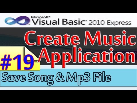 Create Music Application, 19, Save Song and Mp3 File, Database and Visual Basic 2010