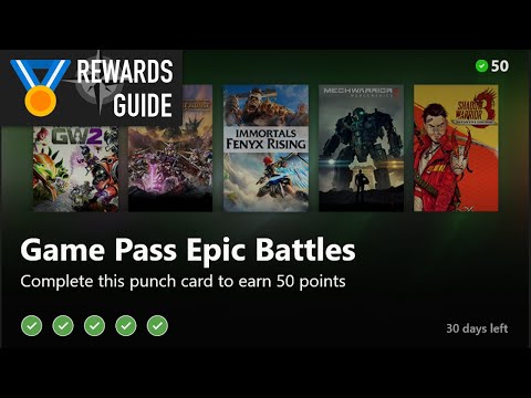 Game Pass Epic Battles Punch Card Guide for Microsoft Rewards on Xbox
