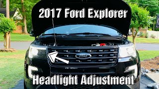 2017 Ford Explorer Headlight Adjustment