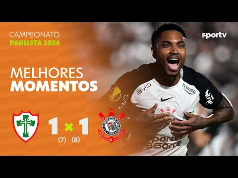 PORTUGUESA 1 (7) X (8) 1 CORINTHIANS | MELHORES MOMENTOS | QUARTAS | PAULISTÃO 2026 | ge.globo