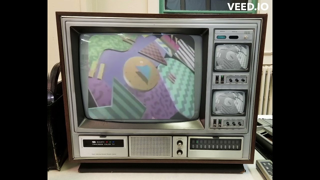 Cinemax Feature Presentation on Sampo Tri-Screen Color TV Model #9519