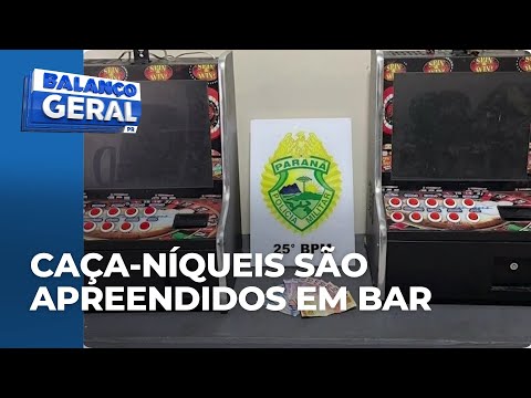 Polícia apreende caça-níqueis em bar de Iporã, no PR