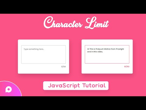 Character Limit Using Html Css Javascript