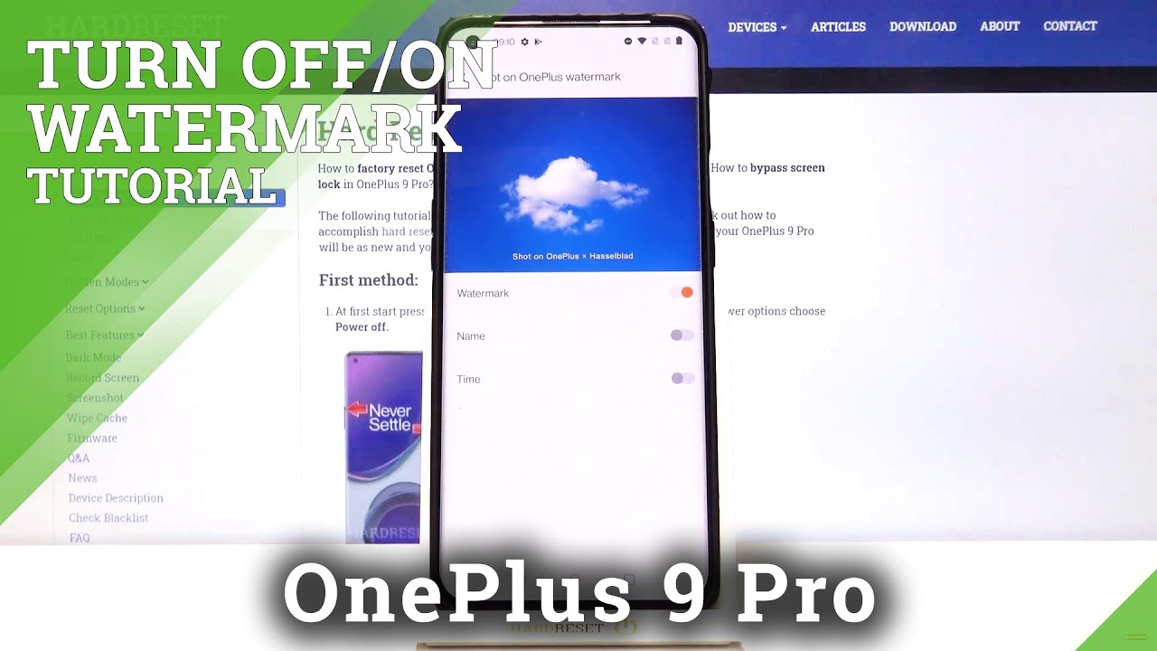 How to Add Camera Watermark on OnePlus 9 Pro – Camera Adjustment