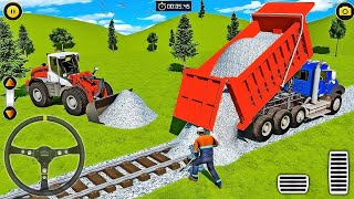 JCB Excavator Railway Road Construction Simulator 3D 🚧 | Real Construction Game Android Gameplay2026