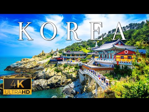 FLYING OVER SOUTH KOREA (4K Video UHD) - Relaxing Music With Stunning Beautiful Nature For TV