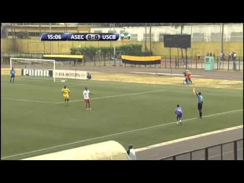 ASEC/USCB 2-0 (Match en intégralité -- 1ère mi-temps, Ligue1 CIV -- J15)