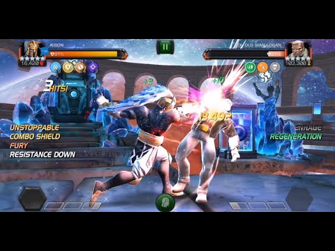 Marvel Contest of Champions MCOC Labyrinth of Legends LOL Match #2 Aegon vs Old Man Logan