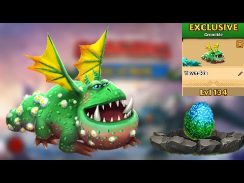 Yawnckle Max Level 134 Titan Mode - Exclusive Gronckle - Dragons:Rise of Berk