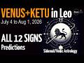 Venus Transit Leo July 2026 Venus Conjunct Ketu All 12 Signs Predictions Vedic Astrology