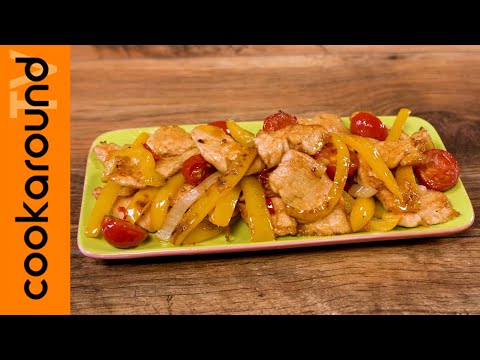 Filetti di pollo piccante ai peperoni