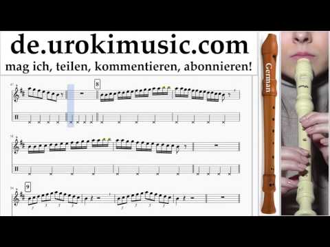Blockflöte G. Lernen Shakira Can't Remember to Forget You Teil#1 Blockflötenunterricht Noten