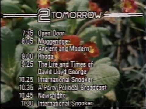 Tuesday 7th April 1981 BBC2 - Newsnight - Evening Menu - Platform One - International Snooker