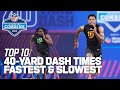 Top 10 Fastest Slowest 40 Yard Dash Times From The 2025 NFL Combine