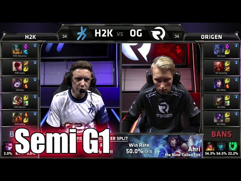 H2K Gaming vs Origen | Game 1 Semi Finals S5 EU LCS Summer 2015 Playoffs | H2K vs OG G1 SF