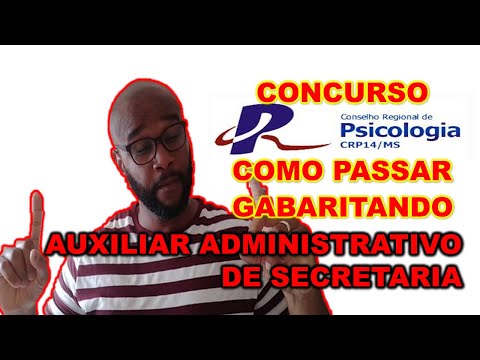 Concurso CRP 14º MS AUXILIAR ADMINISTRATIVO DE SECRETARIA DICAS #QUADRIX + APOSTILA DOWNLOAD