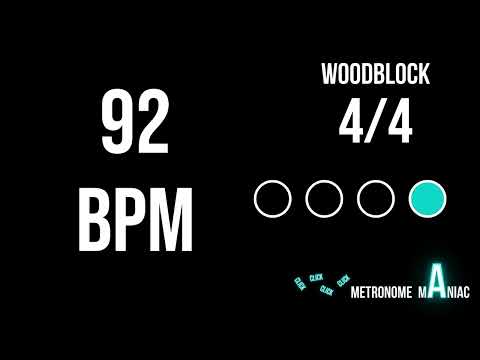 Metronome 92 BPM 4/4 - Woodblock