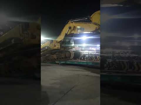 loading excavator CAT 390 di angkut SCANIA hijau tosca p420😱