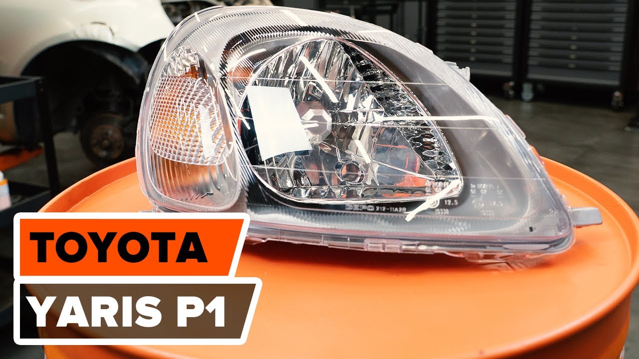 Como mudar farol principal em Toyota Yaris P1 - guia de substituição