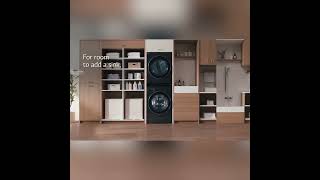 LG Single Unit Front Load LG WashTower™ with Center Control™ 4.5 cu. ft. Washer and 7.4 cu. ft. Electric Dryer Graphite Steel WKE100HVA Picture