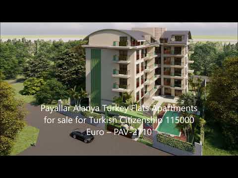 Payallar Alanya Turkey Flats Apartments for sale for Turkish Citizenship 115000 Euro – PAV-2710