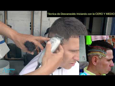 Curso de Barbería Clase 45 Técnica Cero y Medio Desvanecido CON LA BASE EN CERO