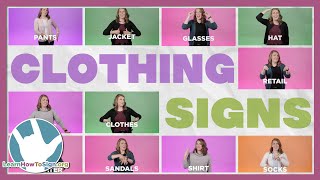 Clothing and Retail Signs in ASL  Profession Serie