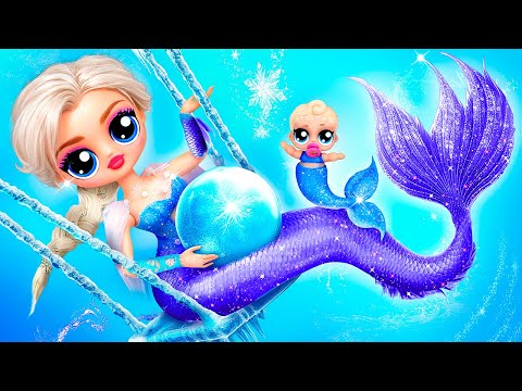Elsa And Anna The Mermaids Have A Baby! Frozen Creations For LOL OMG