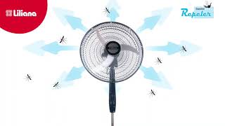 Video de Ventilador de Pie Liliana 20″ VPM2016 Orbital con Repeler – 3 Velocidades 90W