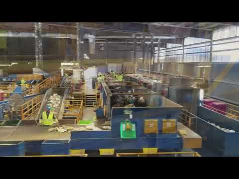 Recyclable Materials Run Through The Sorting Process At Republic Services