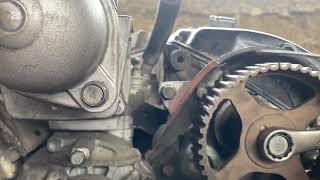 Mitsubishi 6g72 Engine v6 timing belt installation #mitsubishi #trending #timingbelt